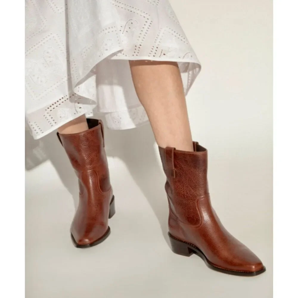 Tory Burch City Western Brown Boots Women’s Size 8